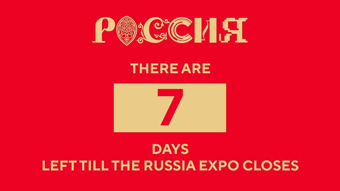 There are 7 days left till the RUSSIA EXPO closes