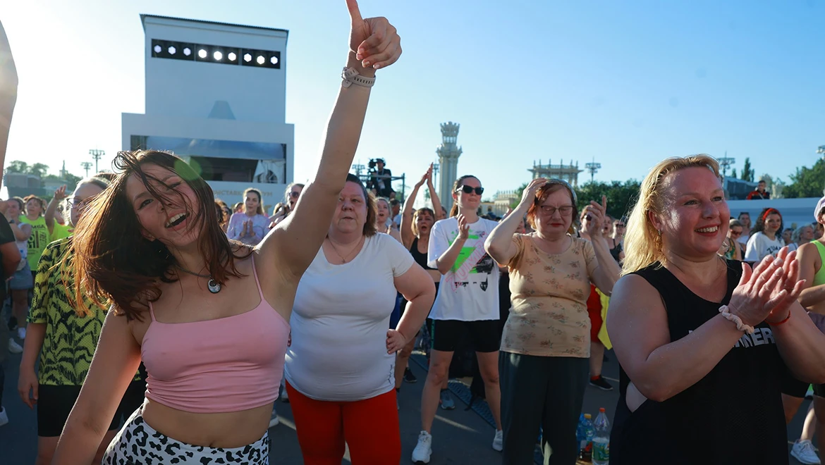 Dance fitness concert ZUMBA held at the RUSSIA EXPO