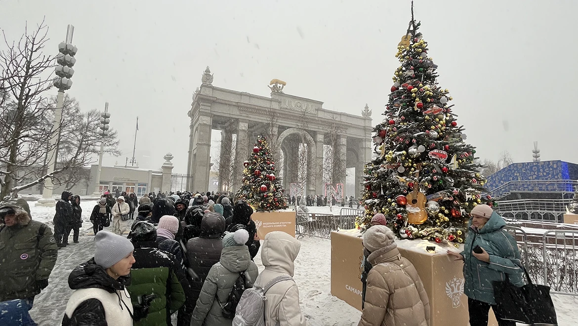 Rockets, cars and a festival - the Samara region decorated the New Year tree at VDNH