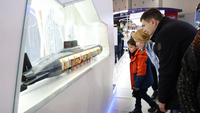 Pomorye stand at the RUSSIA EXPO presents a model of the world's largest submarine
