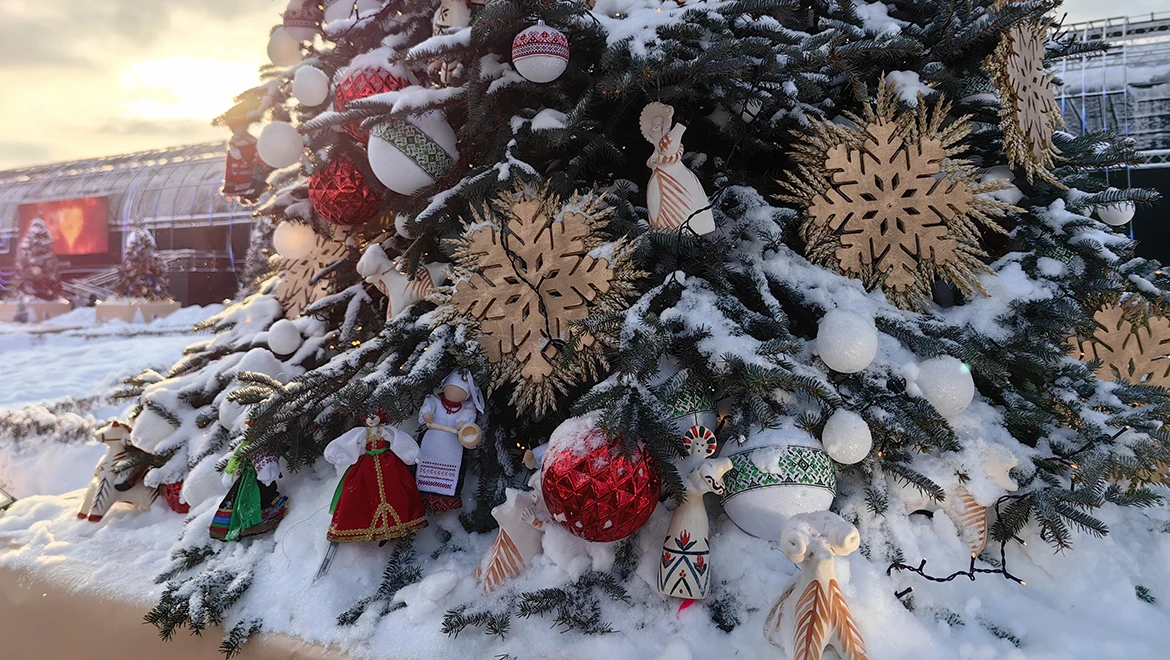 New Year tree of the Belgorod region: toys with riddles and cereal snowflakes