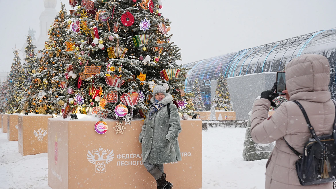 The New Year tree of the Tula region is decorated with famous samovars and gingerbread houses