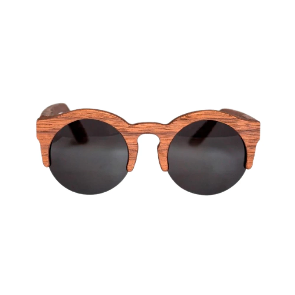 Glasses in a frame made of wood